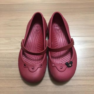 クロックス(crocs)のクロックス　赤　21㎝(サンダル)