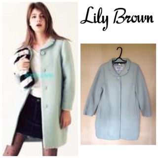 リリーブラウン(Lily Brown)の【雑誌掲載‼︎マギー着用】Lily Brown★スライバーシャギーコート(ロングコート)