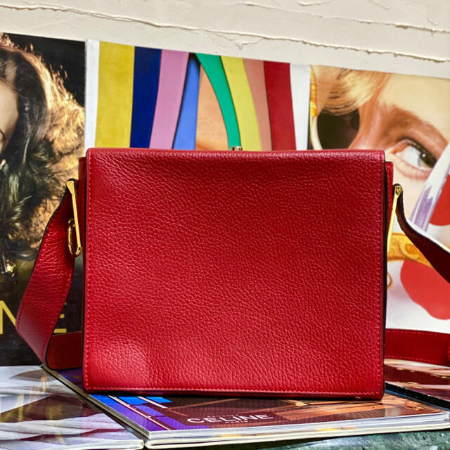 激レア 希少デザイン OLD CELINE スクエア型 ショルダーバッグ