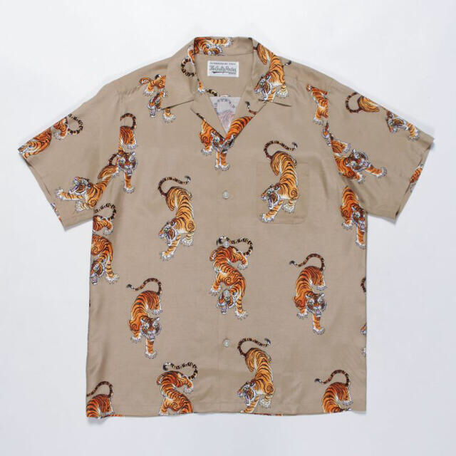 新規購入 WACKO MARIA タイガーアロハ ベージュ Mサイズ 新品