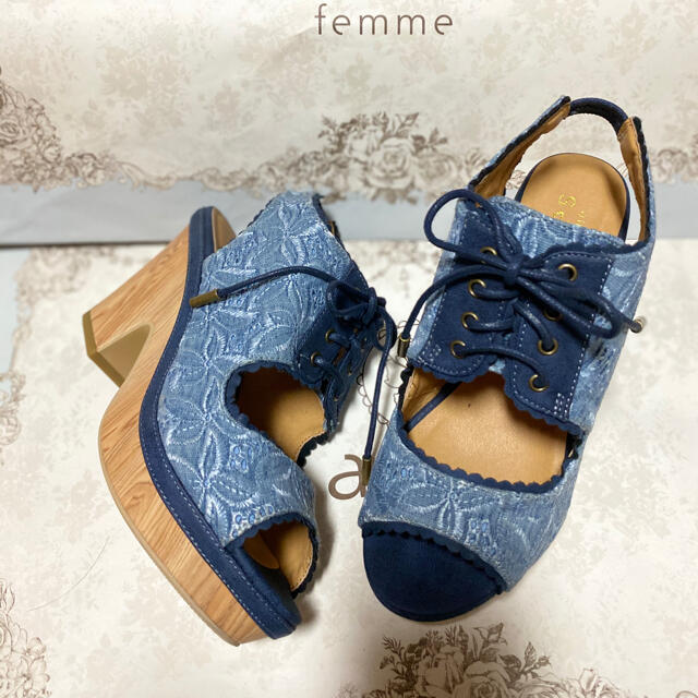 axes femme - デニムデザイン厚底 サンダルの通販 by marona's shop