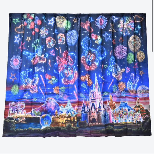 【Disney】花火デザイン カーテン