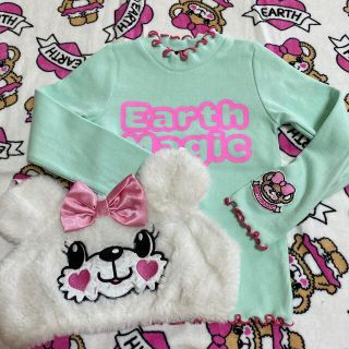 アースマジック(EARTHMAGIC)のEARTHMAGIC☆ビスチェ付トップス110cm(Tシャツ/カットソー)