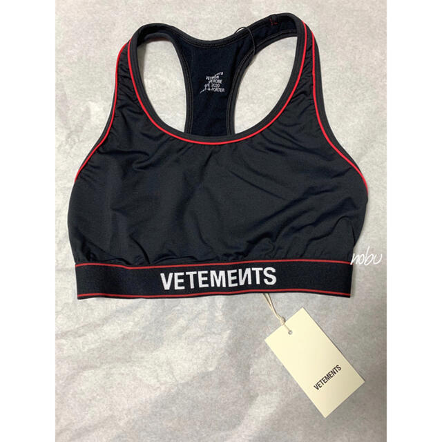 新品【 VETEMENTS 】logo band bra top ブラトップ