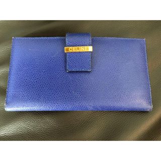 セリーヌ(celine)のセリーヌ　CELINE    長財布　　ブルー　　レザー(財布)