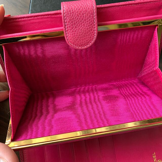 CHANEL シャネル ヴィンテージ キャビアスキン 長財布 ピンク