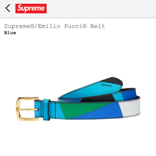 Supreme Emilio Pucci Belt Black S/M