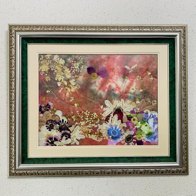 ♡和紙と押し花の額絵 エンタメ/ホビーの美術品/アンティーク(絵画/タペストリー)の商品写真