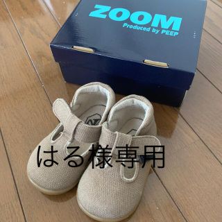 ズーム(Zoom)の◆zoom peep◆ズーム　Tストラップ　シューズ　13センチ(フラットシューズ)