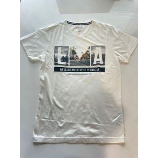 Tシャツ　メンズ　白　Lサイズ(Tシャツ/カットソー(半袖/袖なし))