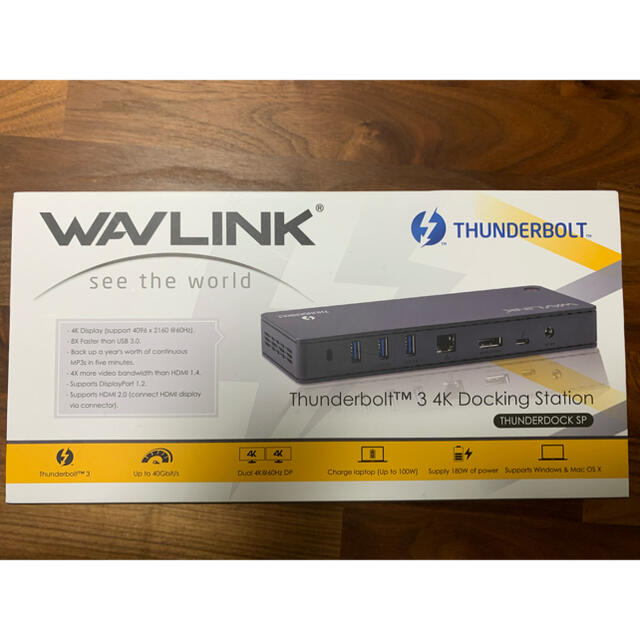 WAVLINK Thunderbolt 3 4Kドッキングステーション