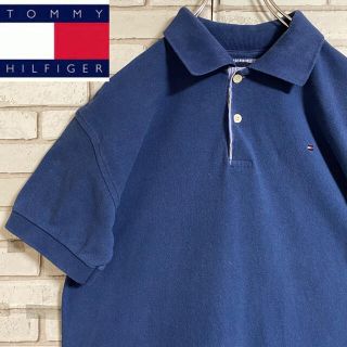 トミーヒルフィガー(TOMMY HILFIGER)の90s 古着 トミーヒルフィガー ポロシャツ 刺繍ロゴ ワンポイントロゴ(ポロシャツ)