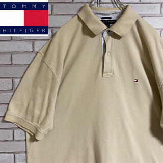トミーヒルフィガー(TOMMY HILFIGER)の90s 古着 トミーヒルフィガー ポロシャツ 刺繍ロゴ ビッグシルエット(ポロシャツ)