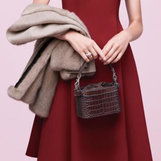 フォクシー(FOXEY)のfoxey petit basket ダークブラウン　新品未使用(ハンドバッグ)