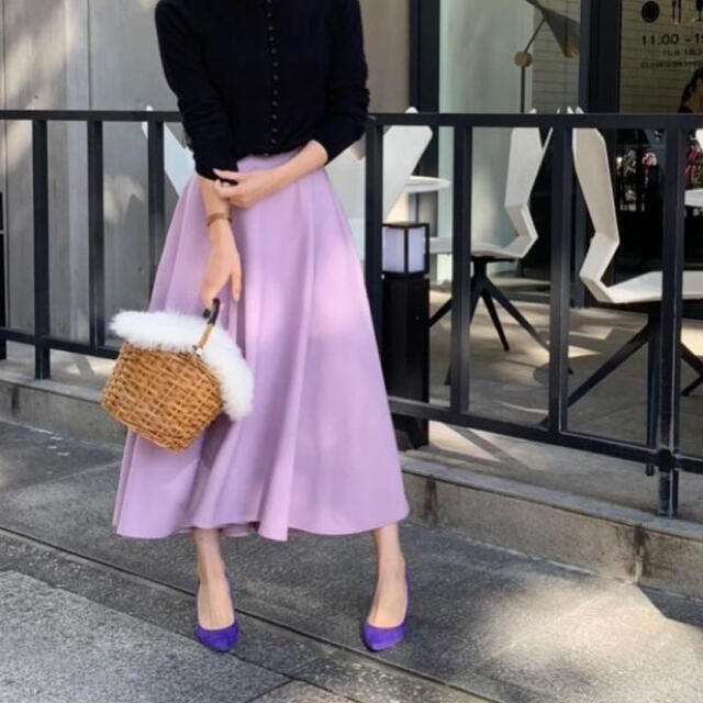 bluelea ピンク　フレアスカート XS レディースのスカート(ひざ丈スカート)の商品写真