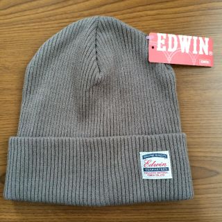 シマムラ(しまむら)の新品 未使用 タグ付き エドウィン EDWIN ニット帽 ニットキャップ グレー(ニット帽/ビーニー)