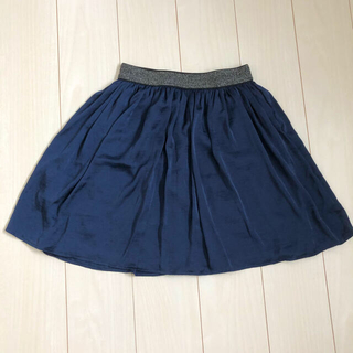 紺色スカート　ネイビー　ラメ(ひざ丈スカート)