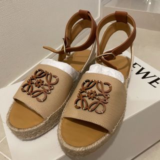 LOEWE - 入手困難24㎝!LOEWE アナグラム エスパドリーユ サンダルの