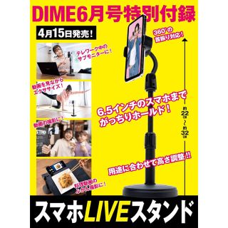 ショウガクカン(小学館)のDIME 6月号 付録 スマートフォンLIVEスタンド(その他)