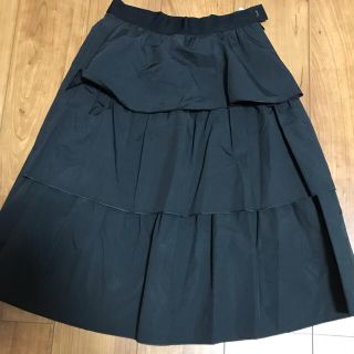 ランバンオンブルー(LANVIN en Bleu)の【再値下】 LANVIN  フリルスカート(ひざ丈スカート)