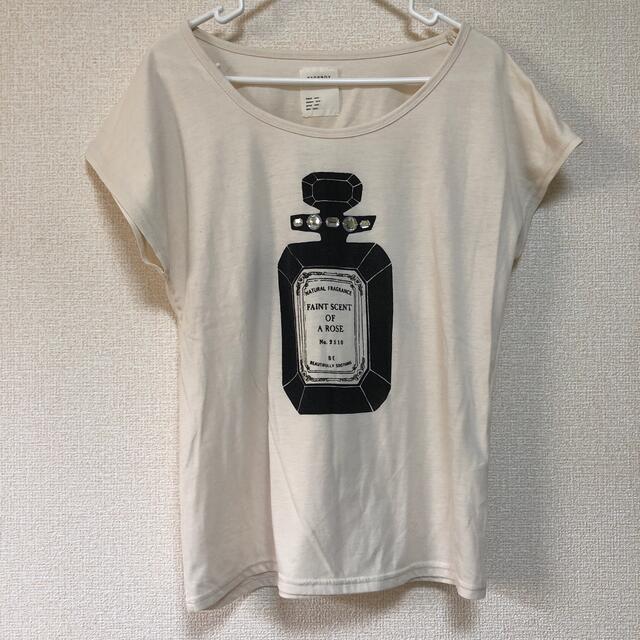 PAGEBOY(ページボーイ)のPAGEBOY 白　プリント　Tシャツ レディースのトップス(Tシャツ(半袖/袖なし))の商品写真