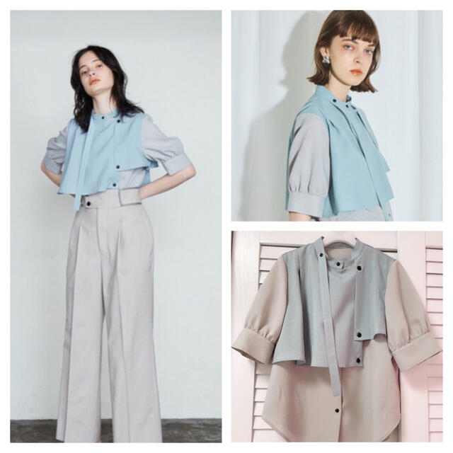 UNITED ARROWS(ユナイテッドアローズ)の❤️今季美品UNITED TOKYO スタンドカラー ブラウス レディースのトップス(シャツ/ブラウス(半袖/袖なし))の商品写真