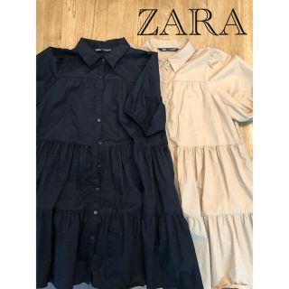 ザラ(ZARA)の【ZARA】ティアードフレアーワンピース チュニック　M(ミニワンピース)