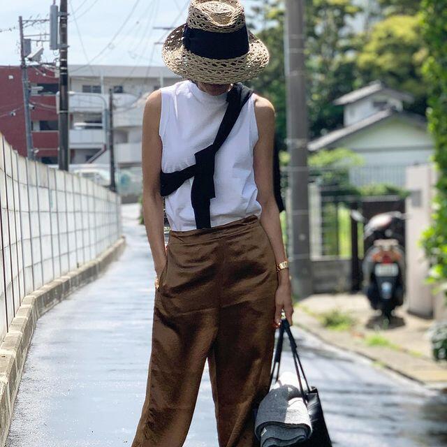 長谷川理恵さん着用 Sugri ラフィア レースブレードハット 麦わら帽子