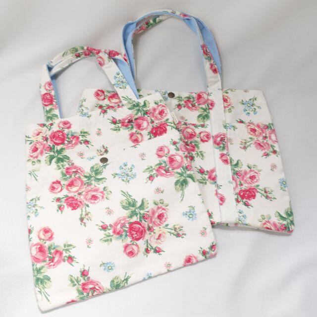 LAURA ASHLEY(ローラアシュレイ)のLaura Ashley　手提げバッグ2個　レディース　花柄 レディースのバッグ(トートバッグ)の商品写真