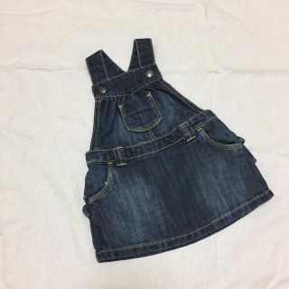 オールドネイビー(Old Navy)のオールドネイビー フリフリデニムサロペット 6-12M(スカート)