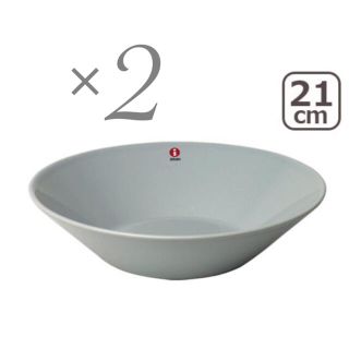 イッタラ(iittala)の【新品未使用品】イッタラ　ティーマ　パールグレー21cボウル2枚セット(食器)