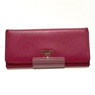 プラダ(PRADA)のPRADA(プラダ) 長財布 - ピンク レザー(財布)