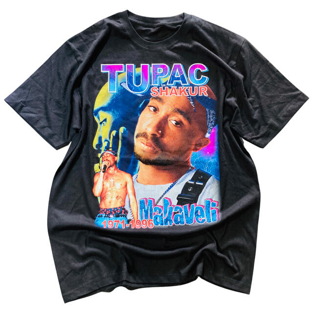 【激レア】2PAC TUPAC Tシャツ　壁画 アート　芸術　美術品　希少