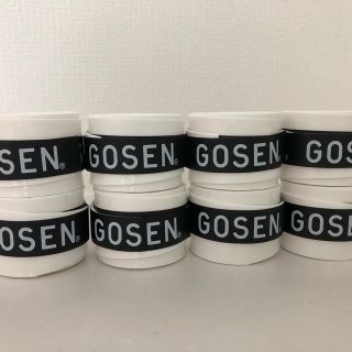 ゴーセン(GOSEN)のGOSEN グリップテープ 白色 8個 最安値 テニス  バドミントン ゴーセン(バドミントン)