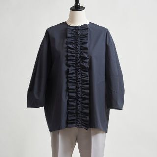 フリルライトブルゾン　size38(シャツ/ブラウス(長袖/七分))