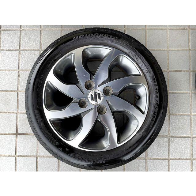 ★美品★スズキ純正ホイールセット★165/55R14　5～6分山 1