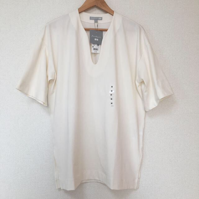 UNIQLO(ユニクロ)のユニクロ×マメクロゴウチ　エアリズムコットンオーバーサイズT Mサイズ レディースのトップス(Tシャツ(半袖/袖なし))の商品写真