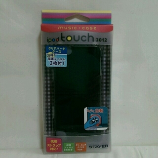 iPod touch 2012クリアハードケースカラー:ブラック(その他)