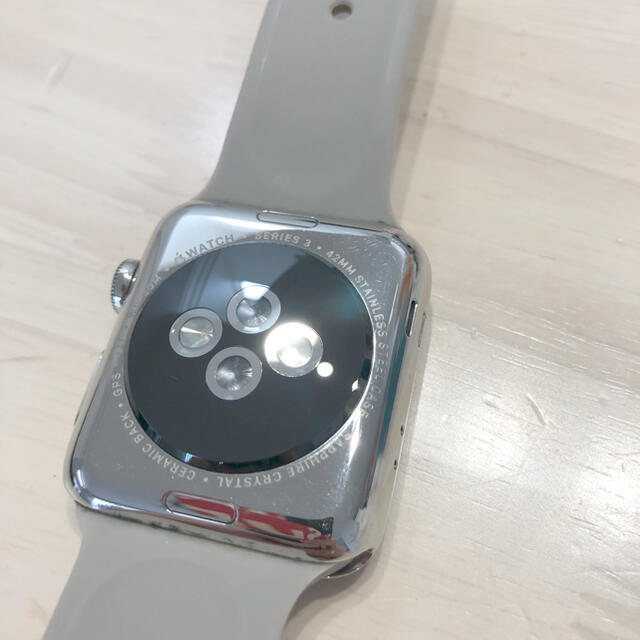 Apple Watch(アップルウォッチ)のApple watch シリーズ3 GPS ステンレススチール 42mm スマホ/家電/カメラのスマホ/家電/カメラ その他(その他)の商品写真