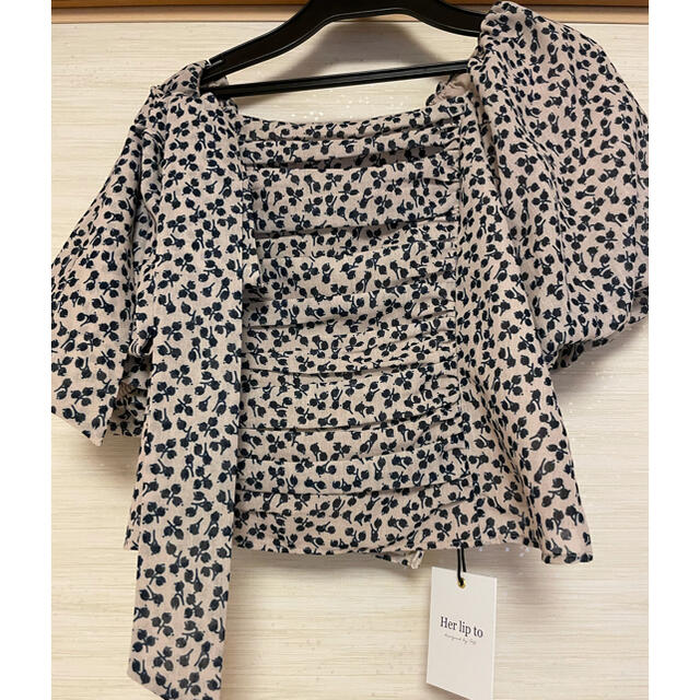 Her lip to Garden Floral-print Blouse 新品