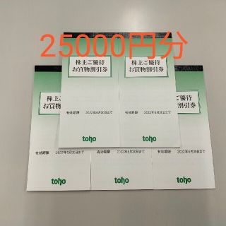 トーホー　株主優待　25000円分(ショッピング)