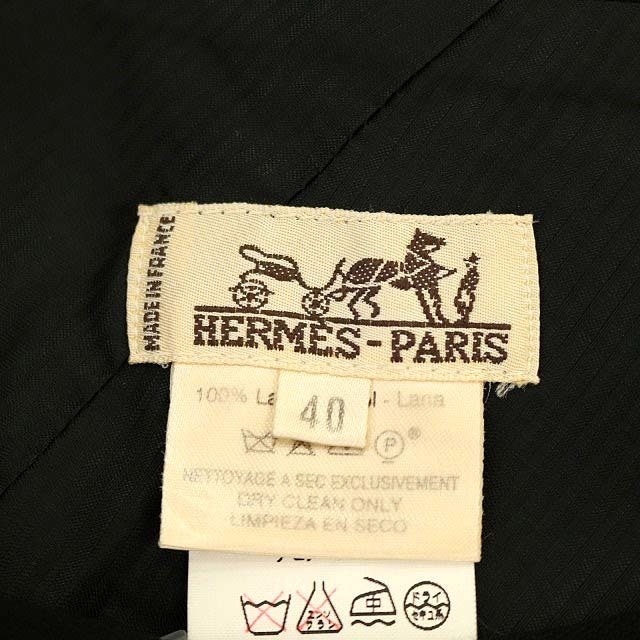 Hermes(エルメス)のエルメス HERMES タイトスカート ロング ミモレ丈 40 黒 ブラック レディースのスカート(ロングスカート)の商品写真