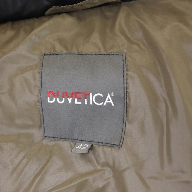 DUVETICA(デュベティカ)のデュベティカ DUVETICA ダウンコート ロング フード ファー 42 黒 レディースのジャケット/アウター(ダウンコート)の商品写真