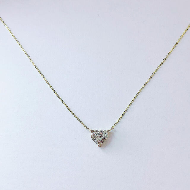 ★0.361ct★✨中宝G,SI-2一粒ハートダイヤモンドK18ネックレス