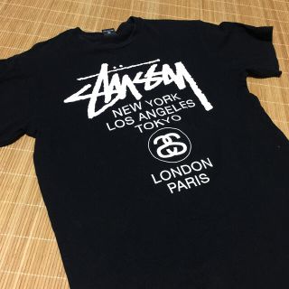 ステューシー(STUSSY)のステューシーtシャツ   黒   M(Tシャツ/カットソー(半袖/袖なし))