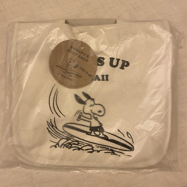 SNOOPY(スヌーピー)のスヌーピー  サーフショップ 限定 ミニトートバック ホワイト タグつき レディースのバッグ(トートバッグ)の商品写真
