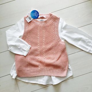 グローバルワーク(GLOBAL WORK)の新品♡グローバルワーク ニット＋シャツ ピンク(ニット)