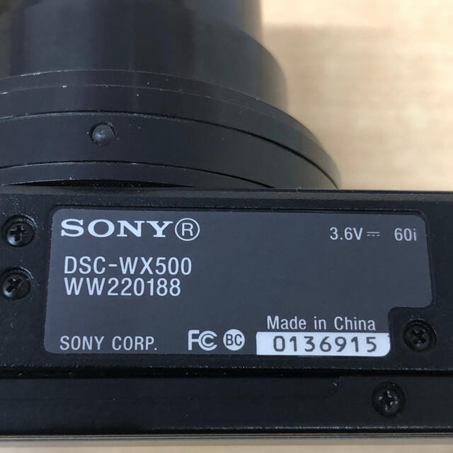 SONY(ソニー)のソニー　DSC-WX500 ブラック　中古良品 スマホ/家電/カメラのカメラ(コンパクトデジタルカメラ)の商品写真