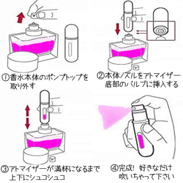 アトマイザー 香水 詰め替え 持ち運び スプレー 瓶 ミニボトル コスメ/美容の香水(その他)の商品写真