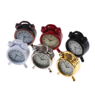 3個　目覚し時計 クロック 置時計　ミニチュア　ドール用品  ドル活(ミニチュア)
